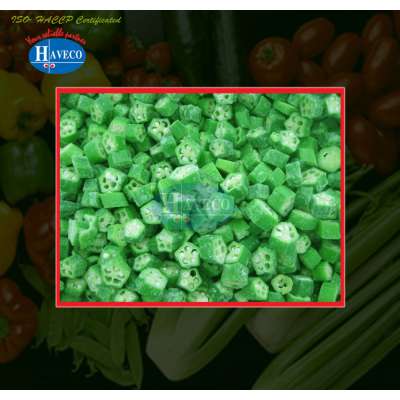 IQF frozen whole cuts slices Okra